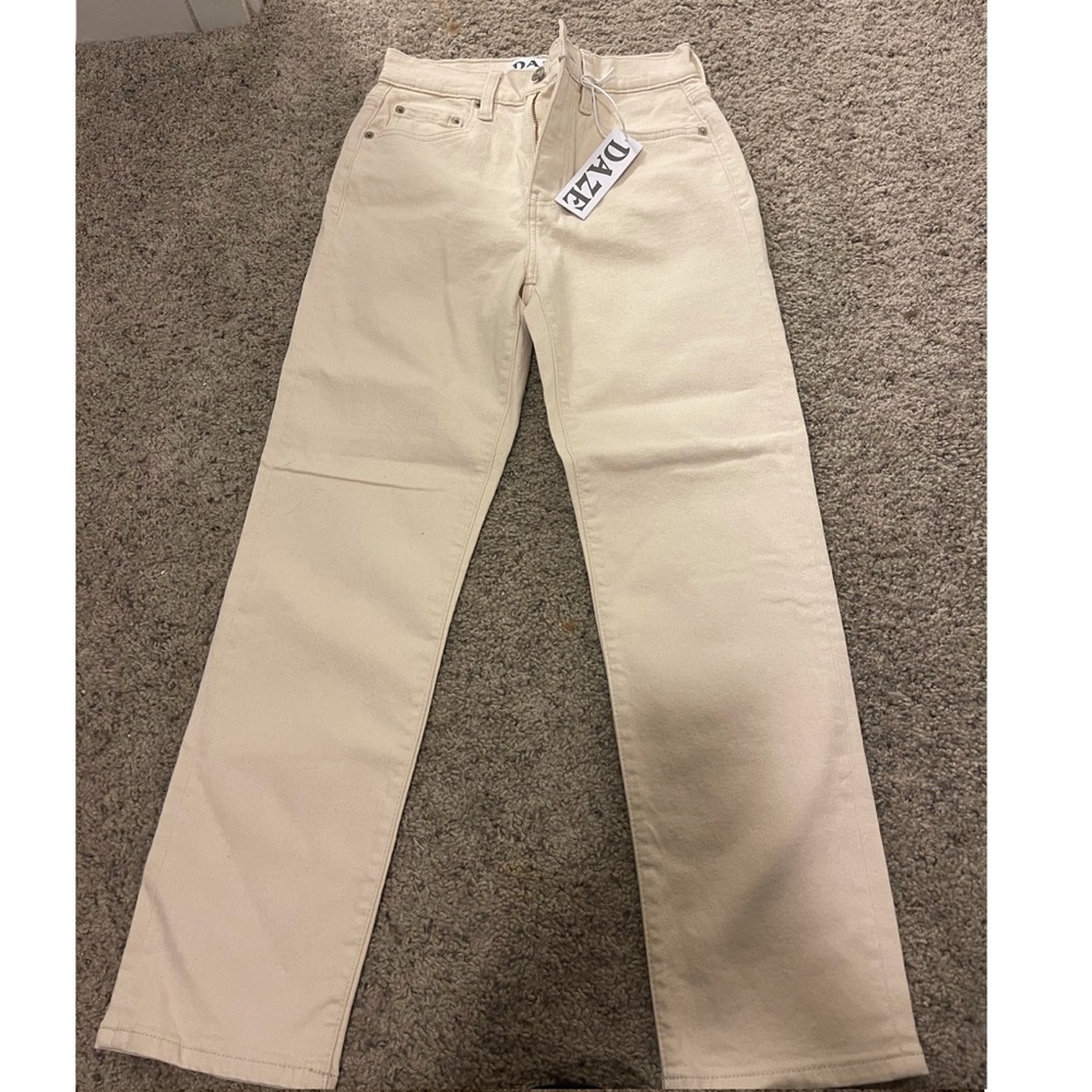 DAZE denim high rise straight leg jeans